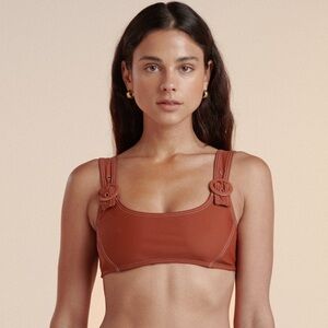 Ookioh RAVELLO TOP Swimsuit Bikini Top Rust Orange Medium